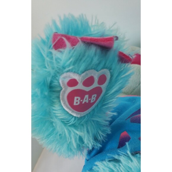 BAB Build a Bear Workshop Dinosaur TURQUOISE Pink Blue STEGOSAURUS 18” Plush Toy - Picture 8 of 12